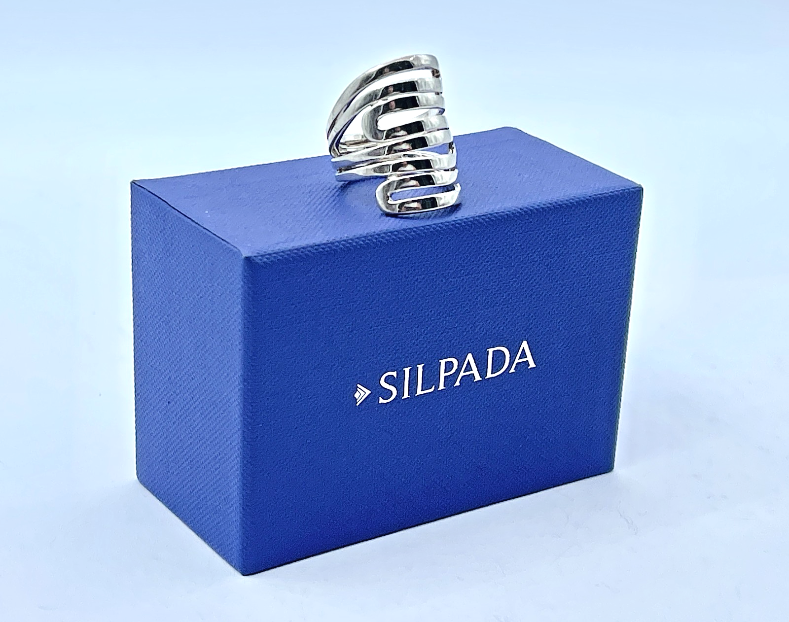 Vintage Silpada 925 Sterling Silver, Modern Maze Wide Band Ring, Size 7.25 R1532